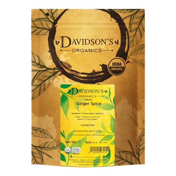 Davidson's Tea Ginger Spice, Bulk Tea, 16 Ounce