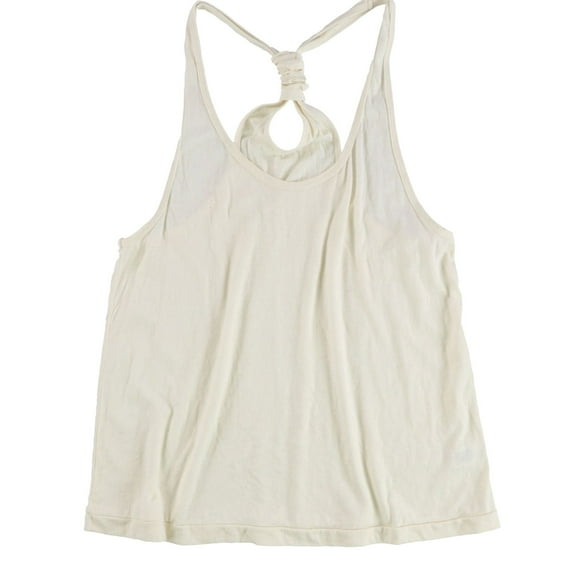 Tags Weekly Womens Solid Tank Top, Off-White, Medium