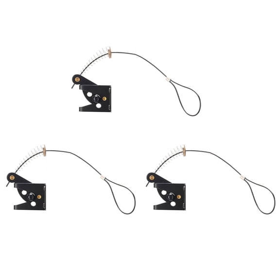 3X Self Locking Gate  for Wooden Fence Heavy Duty, Steel Spring Cable Pull String Gate Hardware Gate Lock