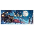 thumbnail image 5 of Large Festive Holiday Garage Door Welcome Banner Featuring Santa Sleigh and Reindeer Design for Outdoor Seasonal Party Decoration, 5 of 5
