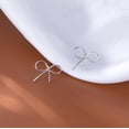 thumbnail image 4 of Solid 925 Sterling Silver Bow Stud Earrings for Women Teens Ribbon Stud Earrings Bowknot, 4 of 6