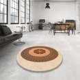 thumbnail image 3 of Ahgly Company Indoor Round Patterned Red Fox Red Area Rugs, 5' Round, 3 of 6