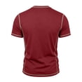 thumbnail image 6 of hotojiny Mens Shirts Casual Lightweight Slim Fit Summer T-Shirt Comfortable Short Sleeve Side Striped Top Everyday Wear, 6 of 7