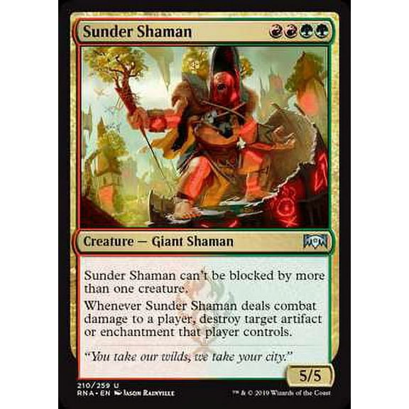 MtG Ravnica Allegiance Uncommon Sunder Shaman #210