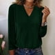 thumbnail image 2 of RKSTN Long Sleeve Shirts for Women Oversized V Neck Regular Fits Plain T Shirts Tops Womens Casual Solid Plus Size Loose Fits Comfy Soft Basic Tee Shirt Fall Spring Clothes, 2 of 7