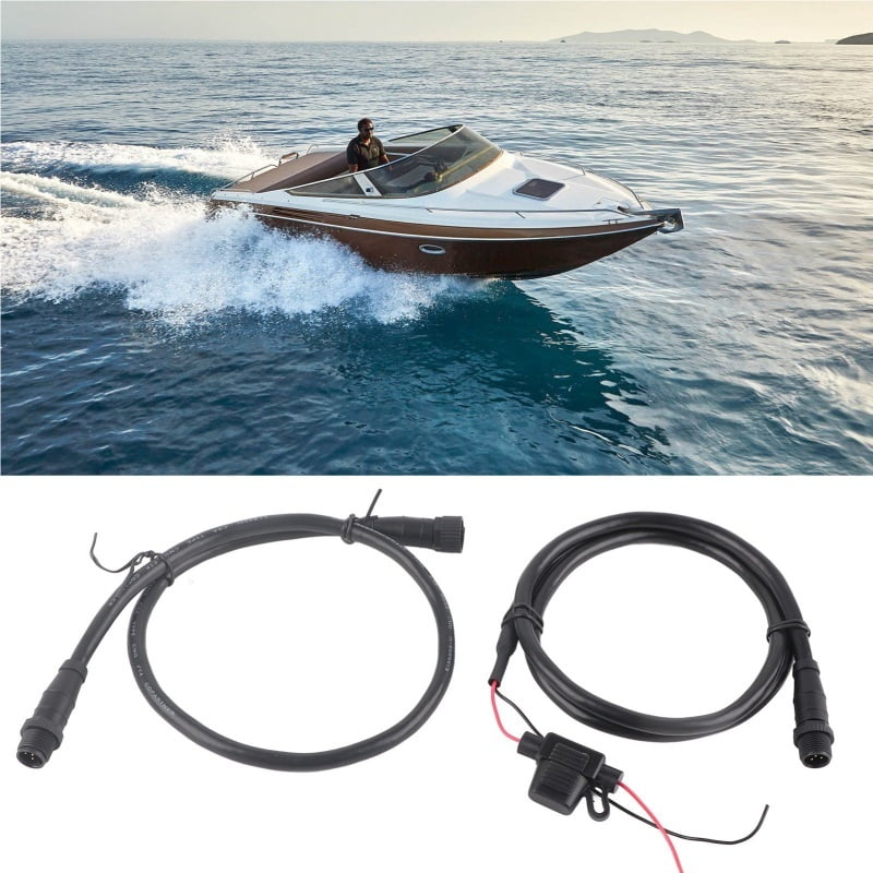 For NMEA 2000 Starter Kit 1m Marine Power Cable with Fuse Male Female Terminator T Connector for Lowrance Networks