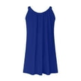 thumbnail image 3 of Robe d'Été Courte de Plage pour Femmes - Couverture de Bikini, Ligne A Sans Manches, T-Shirt Décontracté Mini Robe, Polyester, Tailles P - TTG, 3 of 4