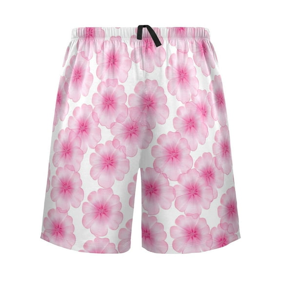 Relaxed fit printed pajama bottoms, sizes S to XXL Many Cherry Blossom Picture