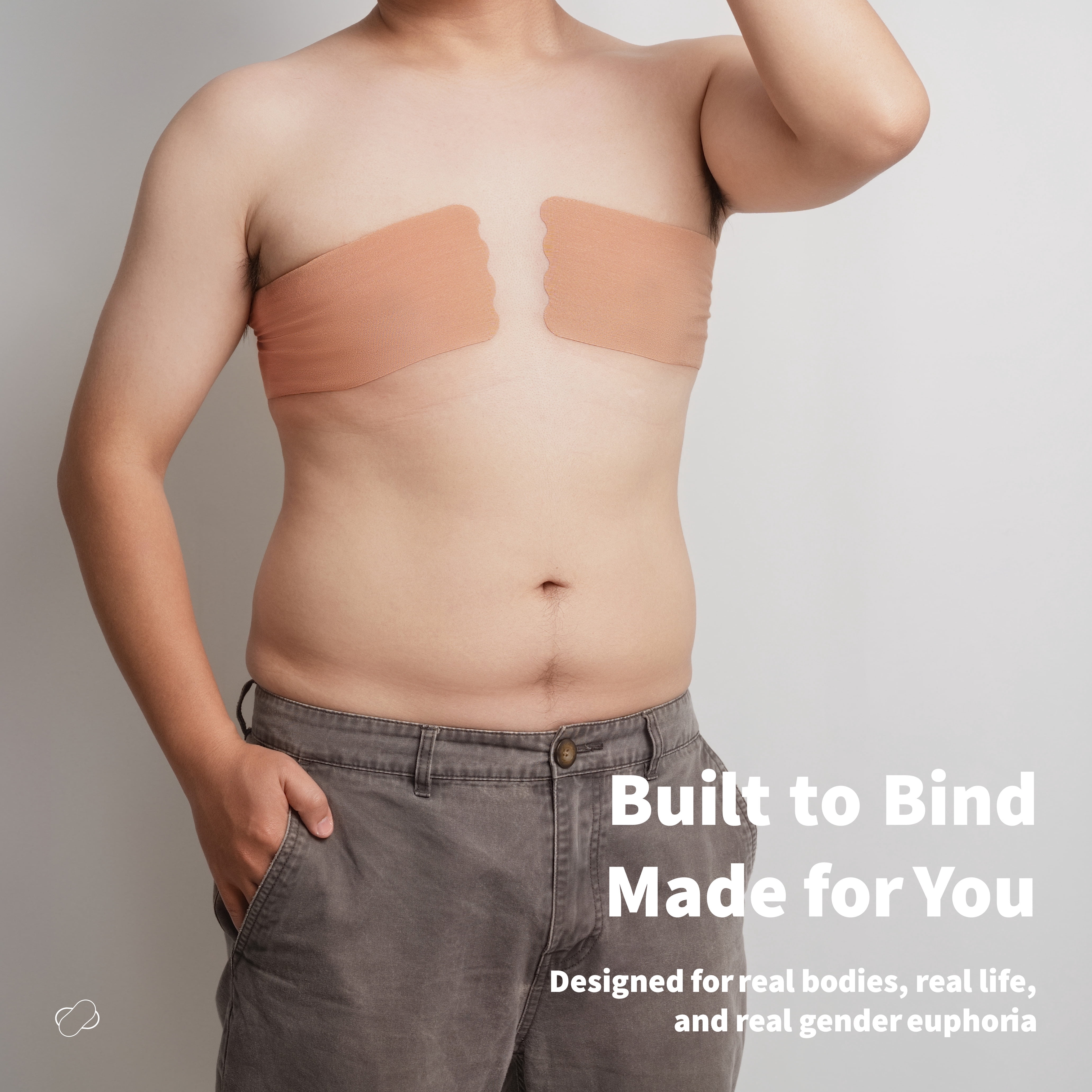 Transgender Tape 3", FTM Binder for Chest Binding, Tucking, Extra Wide Kinesiology Tape, 16.5 feet (Beige)