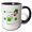 Black/White, variant on 3drose, Image of I Love March Seventeen Says Pipe Smoking Leprechaun, 11oz Mug