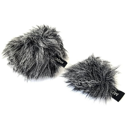 Movo WS-G10 Furry Outdoor Microphone Windscreens - Custom Fit for Shure Motiv MV88 iOS Microphone - 2 Pack