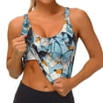 thumbnail image 4 of Lsque Butterflys Printed Women'S Sports Bra, Compression, Moisture Wicking, High-Impact Sports Bra For Women,Supportive sports bra-X-Large, 4 of 9