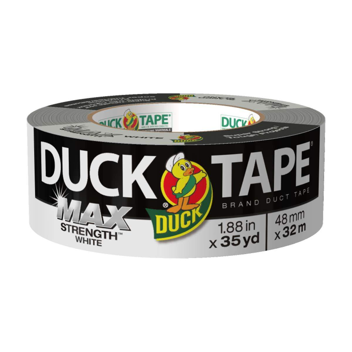 1 1-Pack 1.88 Inch x 35 Yard White Duck Max Strength 240866 Duct Tape 