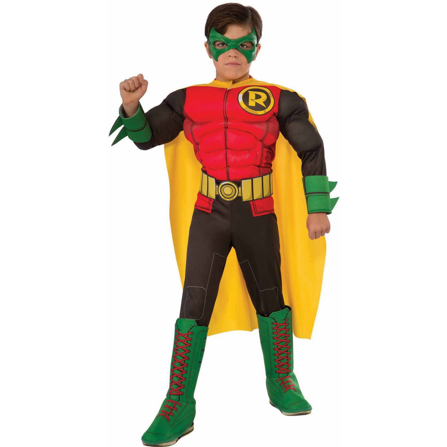 Robin Boys Fancy Dress TEEN TITANS super-héros Comic Book Jour Childs Kids Costume 