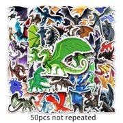 Dashing Nova Dragon Stickers, 50pcs, Waterproof PVC Notebook Decor Decals for Kids