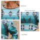 thumbnail image 4 of Camiseta azul de manga larga, holgada, cuello redondo y estampado vintage, talla L Ethnic Chic, 4 of 5