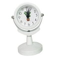 thumbnail image 1 of Maoww Small Round Stand Clock Table Clock Watch Ticking Shelf Non Time White 6x9.5cm, 1 of 6