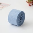 thumbnail image 4 of Kearding Cinta de arpillera de 5CM, rollo de lino para manualidades DIY, rollo de tejido ecológico, decoraciones de fiesta cosidas ajustadas a Kits de decoración para fiestas Azul claro, 4 of 6