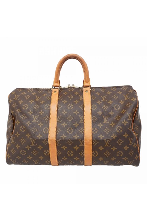 Pre-Owned Louis Vuitton Monogram Keepall 45 Boston Bag M41428 Brown Men's and Women's