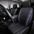 thumbnail image 2 of Car-Grand Bling diamond Rhinestone Leather car seat covers front pair shinning spark glitter crystal cute universal fit automotive glitter SUV truck sedan women girly Purple, 2 of 7