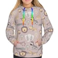 thumbnail image 3 of KLL Safari Animals for Womens Pullover Hoodie with Pocket Hooded Long Sleeve Shirts Sweatshirt for Women-Large, 3 of 7