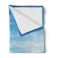 thumbnail image 2 of Balinese Soft Flannel Fleece Blanket, Uluwatu Building Bali Indonesia Seacoast Cliff Horizon Summer Seascape Nature, Cozy Plush for Indoor and Outdoor Use, 60" x 80", Green and Blue, by Ambesonne, 2 of 5