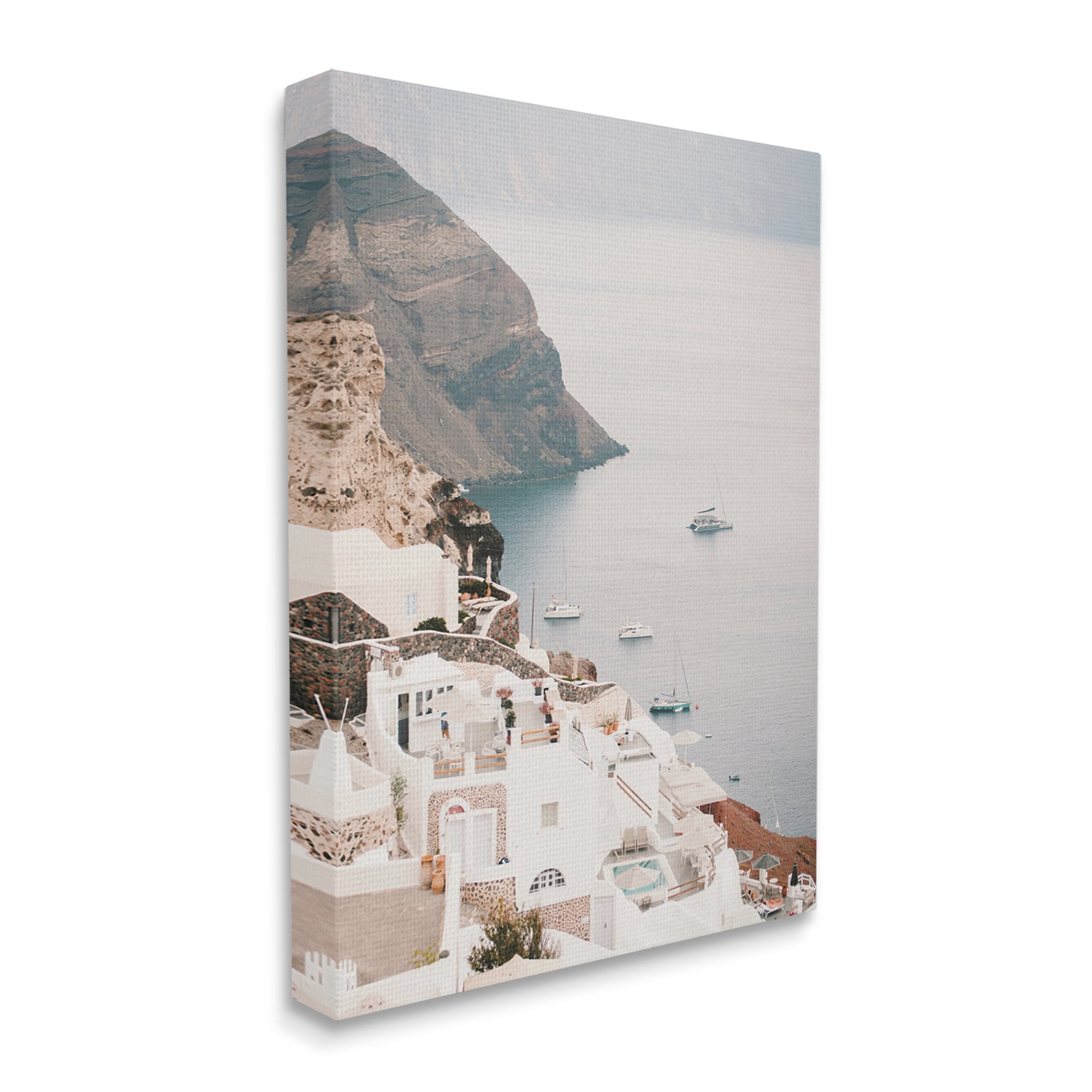 Stupell Industries Coastal Port Town Landscape Photography Gallery Wrapped Canvas Art Print Wall Art, 24 x 30