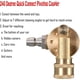 thumbnail image 4 of Acoplador pivotante diario para herramientas para hidrolavadoras, accesorio para limpieza de canaletas, desconexión rápida de 1/4 de pulgada, 240 grados, 4500 psi, 1 unidad, 4 of 5