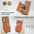 thumbnail image 4 of Allytechgroup 2 in 1 Wallet Case for Samsung Galaxy Z Fold 6, Detachable Cards Holder [Compatible with Magsafe] Shockproof Anti-Scratch Slim Fit Shell Cover for Galaxy Z Fold 6, Brown, 4 of 11