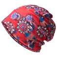 thumbnail image 1 of Gorro holgado para mujer, gorro para quimioterapia, babero elástico transpirable, gorro de doble uso, gorro estampado de flores, gorro holgado para dormir, bufanda infinita, 1 of 5