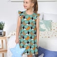 thumbnail image 4 of Fotbe Cute French Bulldog Vestido de Dormir para Niñas de 3 a 10 Años, Mangas Cortas, Estilo Princesa, Pijama Camisón con Mangas Voladas-XX-Large, 4 of 6