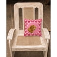 thumbnail image 2 of Carolines Treasures SS4510PW1414 Sussex Spaniel Hearts Love Valentines Day Fabric Decorative Pillow  14Hx14W multicolor, 2 of 4