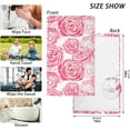 thumbnail image 3 of Dreamtimes Hand Towels Watercolor Rose Patterned 2 PCS, Cotton Bath Towel for Drying Face Hands Body Decorative Water Absorbent Lightweight Towels for Bathroom Ktichen Travel Gym,16"x28", 3 of 7