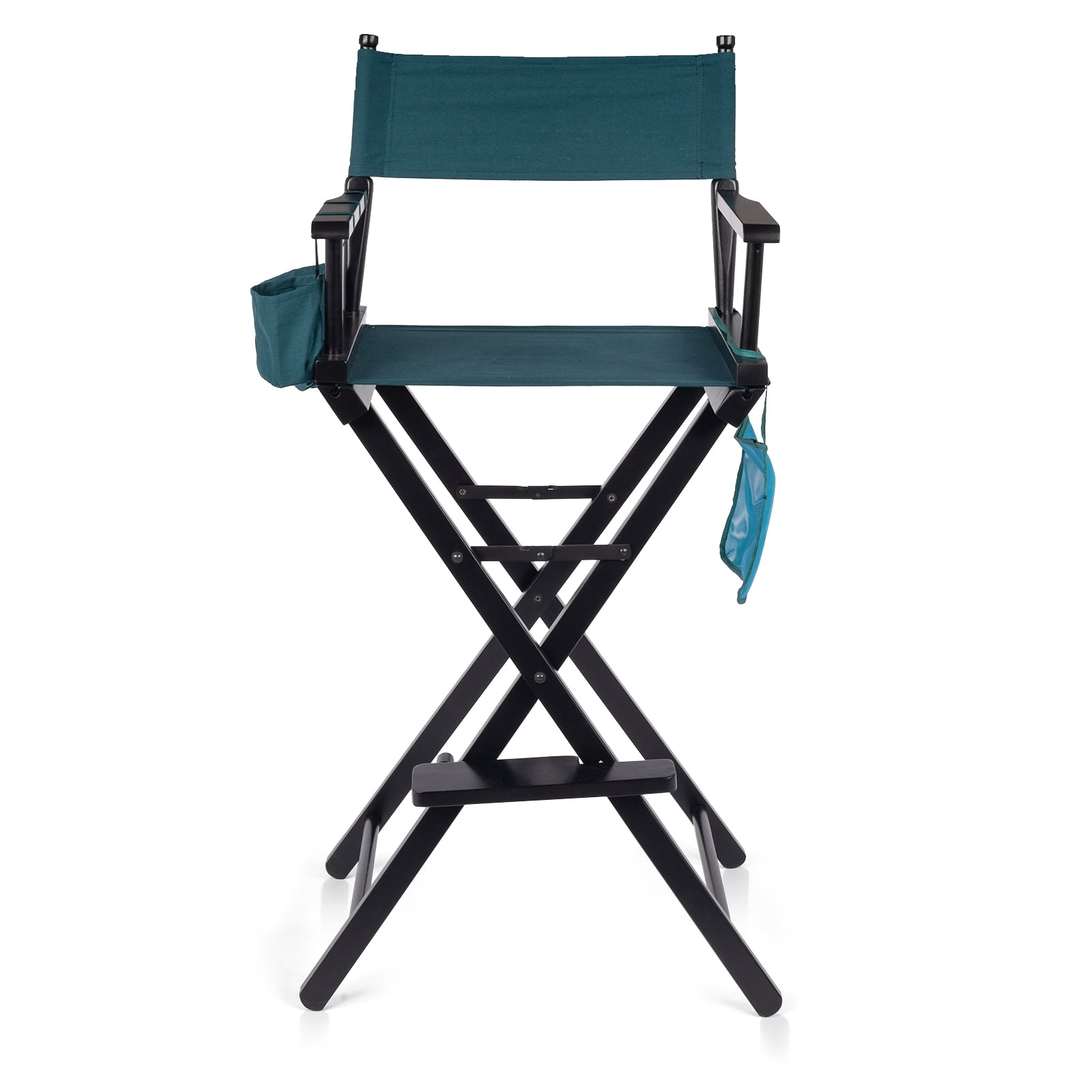 Folding Directors Chair, Tall Director Chair with Side Table, Footrest