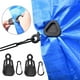 thumbnail image 4 of 10 Clips para Lona con Agarre de Bloqueo Resistente, Abrazaderas de Cuerda de Viento para Lonas con Ganchos para Toldo, Toldos, Cubierta de Lona, Camp Clip y gancho negros Baoblaze Abrazadera de clip para lona de tienda, 4 of 8