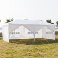 thumbnail image 3 of Kepooman 3 x 6m Outdoor Canopy Tent, Instant Canopy with Two Doors & Spiral Tubes, Waterproof Camping Canopy for Party/ Exhibition/ Picnic, White, Six Sides, 3 of 7