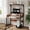 Brown, variant on NEWSENDY Industrial Style Multi-tier Standing Computer Desk with Keyboard Tray & Storage Shelves, Sturdy Home Office Workstation for Adults