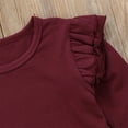 thumbnail image 2 of Summer Toddler Baby Girl Basic Plain Ruffle Long Sleeve Cotton T Shirts Tops Tee Clothes, 2 of 2