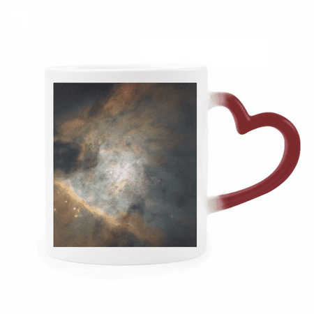

Emerald White Nebulae Heat Sensitive Mug Red Color Changing Stoneware Cup