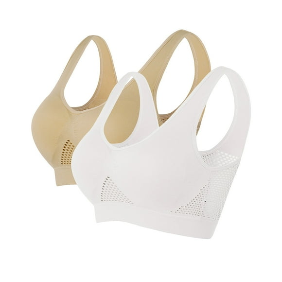 adviicd Minimizer Bras for Women Large Bust Full Coverage Lace Plus Size Bra Full Coverage Wireless Bras for Women (Beige,XXL)