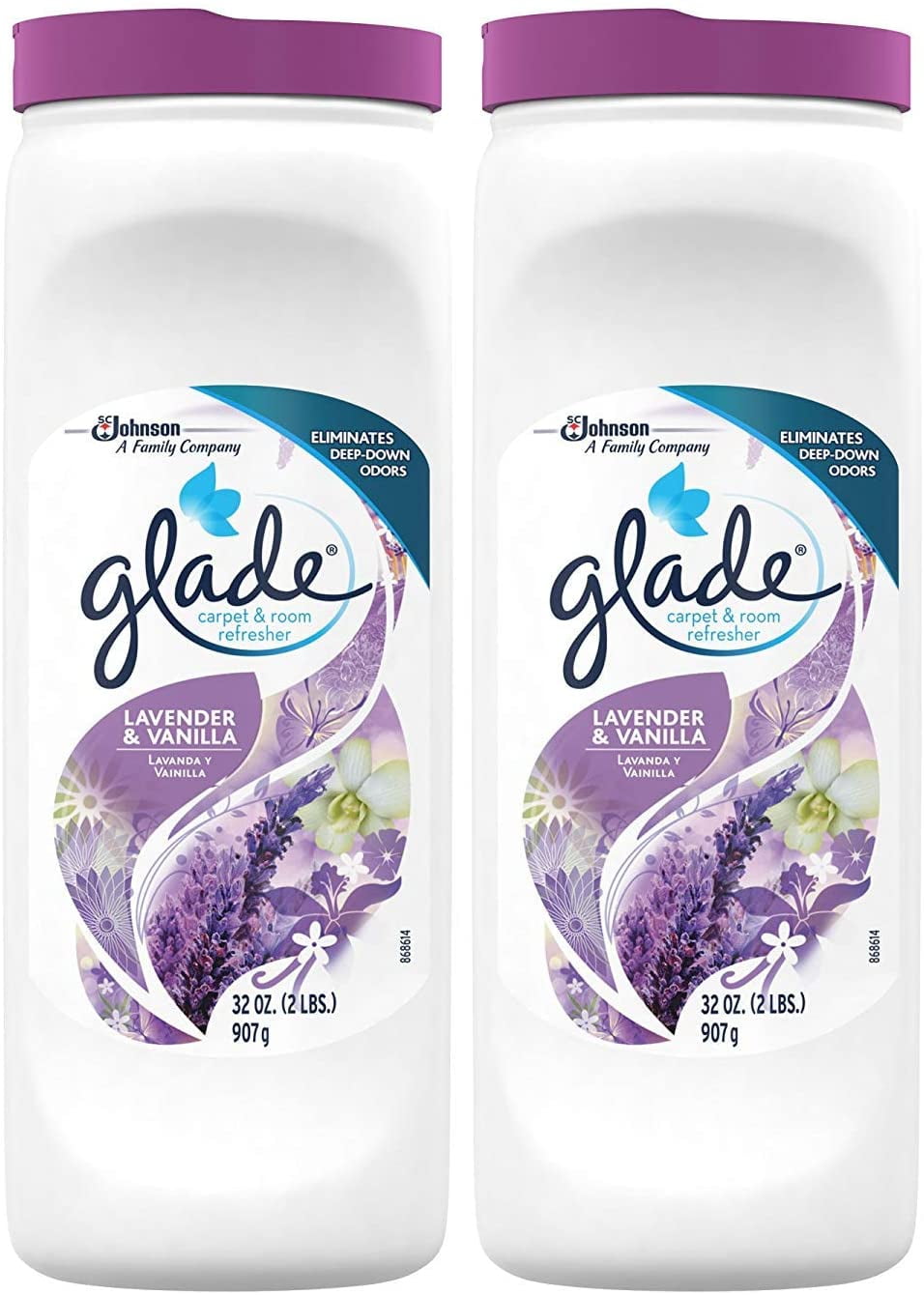 Glade Lavender and Vanilla Carpet Refresher Powder, 32 Ounce, 2 Pack