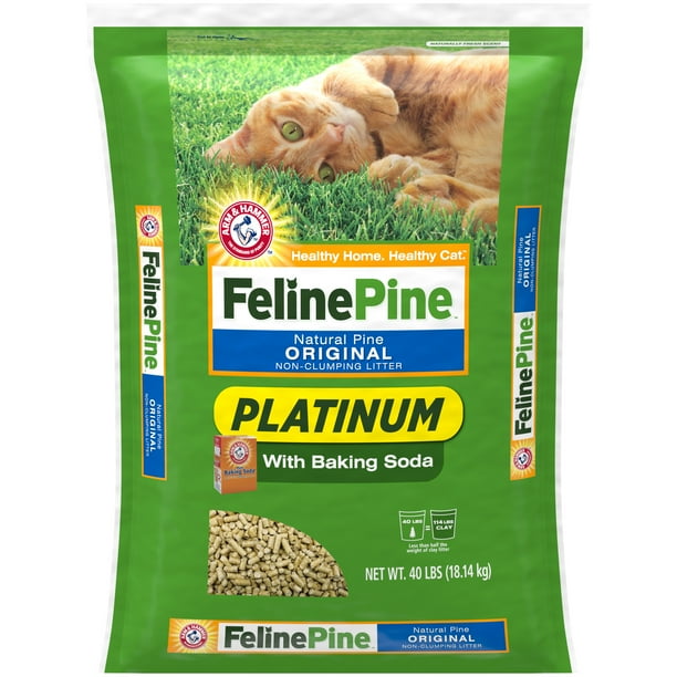 Feline Pine Cat Litter, Natural Pine Clumping Litter, 8lb