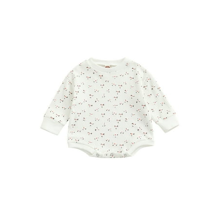 

Qiylii Baby Girl’s Floral Bodysuit O-Neck Long Sleeve Triangle Romper 0-24M