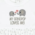 thumbnail image 4 of Inktastic My Grandpop Loves Me Elephant Girls Baby Dress, 4 of 5
