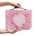 thumbnail image 2 of HELLHERO Cherry Blossom PU Leather Bible Bag, Protective Zippered Bible Cover for Bible Study and Church, Portable Tote for Women and Men, 2 of 12