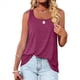 thumbnail image 1 of Camisetas Sin Mangas para Mujer, Estilo Túnica Informal, Holgadas y con Cuello en U y Dobladillo para Verano Rojo Púrpura XL, 1 of 5