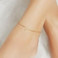 thumbnail image 4 of PicturesOnGold Custom Name Anklets for Women in Gold Plated Sterling Silver Personalized Ankle Bracelet Jewelry With Any Name or Word, 4 of 5