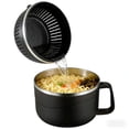 thumbnail image 4 of Microwavable Ramen Bowl with Stainless Steel Interior and Lid, Portable Soup Mug, 4 of 6