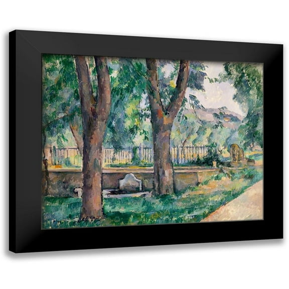 Cezanne, Paul 14x12 Black Modern Framed Museum Art Print Titled - The Pool at Jas de Bouffan
