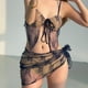 thumbnail image 5 of Bañador con estampado de leopardo para mujer, ropa de playa con minifalda, conjunto de Bikini Floral Sexy, traje de baño de tres piezas, novedad de verano, 5 of 5